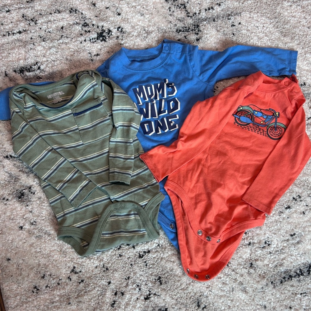 Garanimals Green Striped Baby Bodysuit
